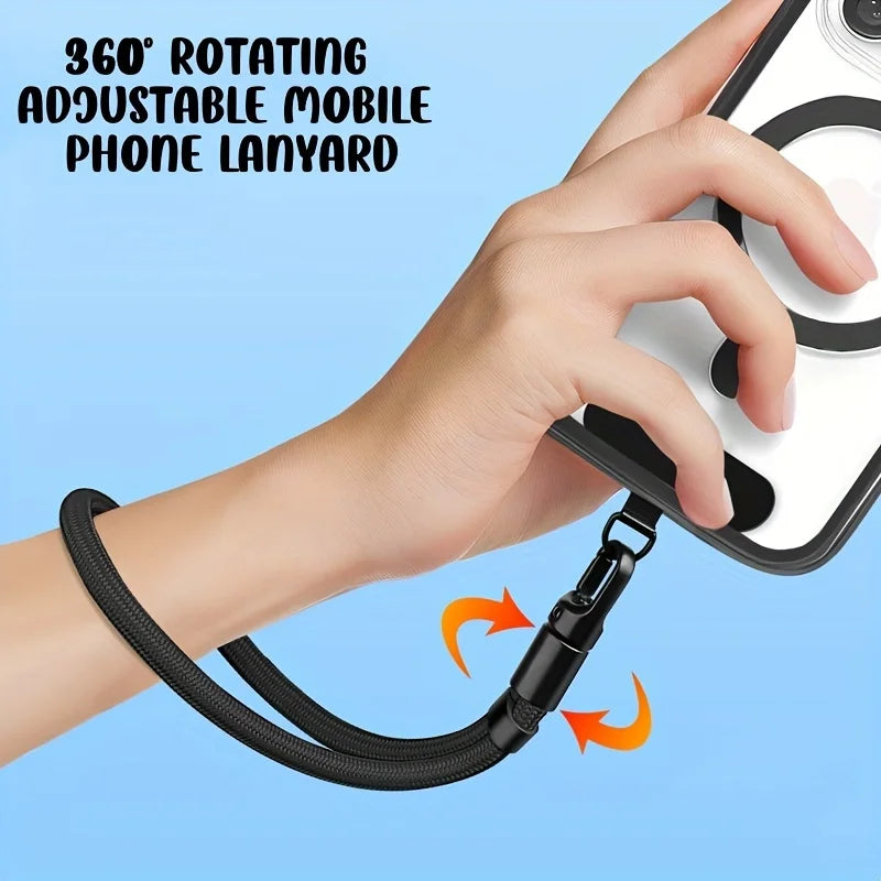 Adjustable Phone Lanyard Strap – Clip Holder for All Cases (Neck/Wrist Use)