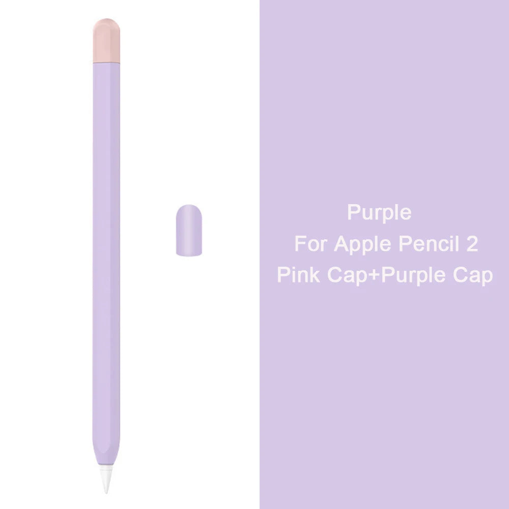 Silicone Stylus Cover for Apple Pencil 1 & 2 β Colorful Anti-Slip Case