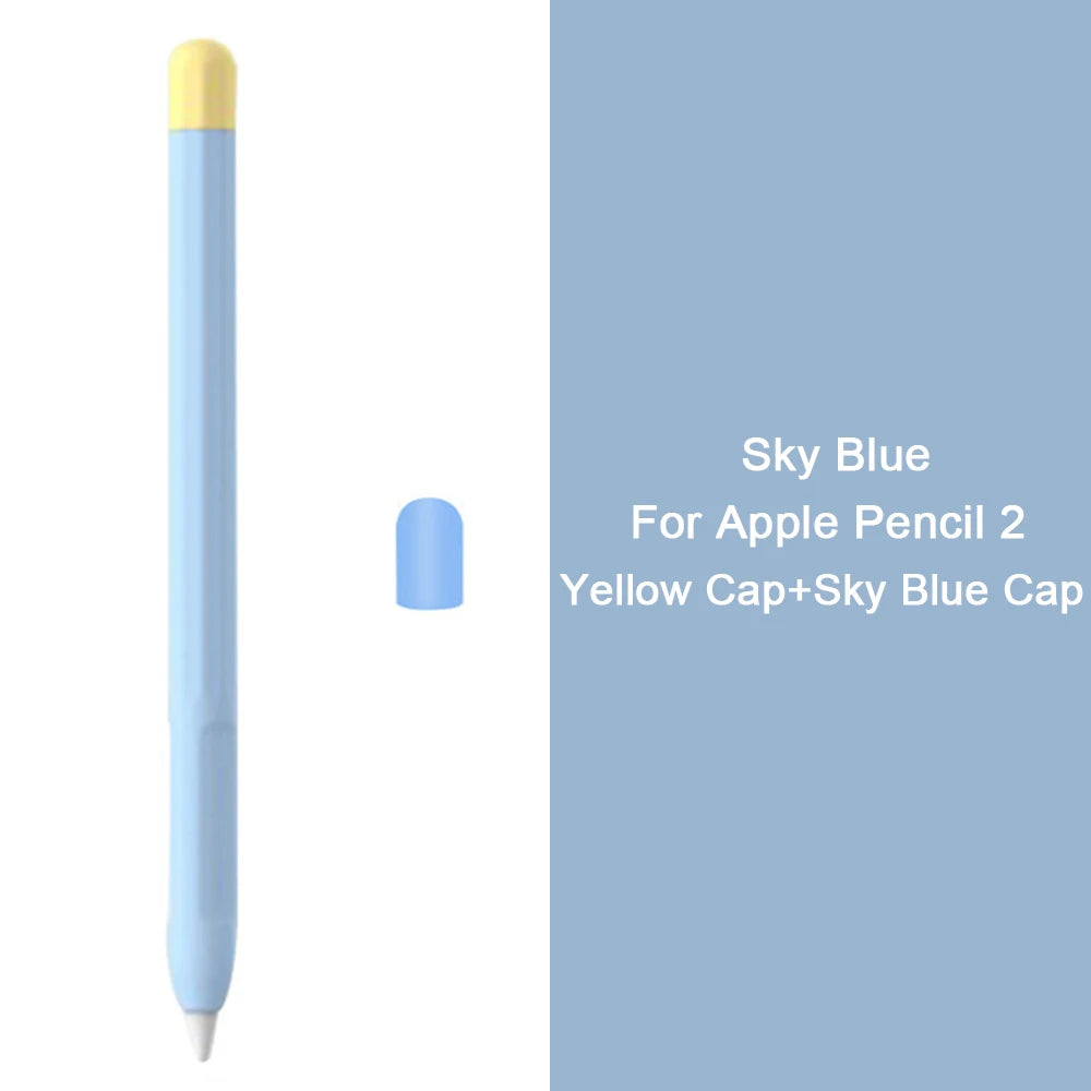 Silicone Stylus Cover for Apple Pencil 1 & 2 β Colorful Anti-Slip Case