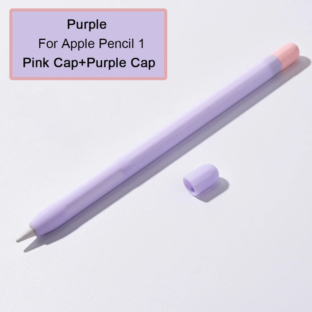 Silicone Stylus Cover for Apple Pencil 1 & 2 β Colorful Anti-Slip Case