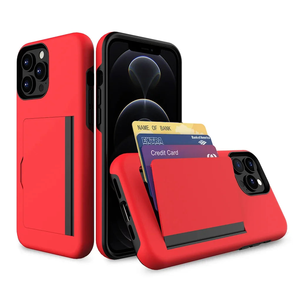 Wallet Case with Card Slot for iPhone 16 15 14 13 12 11 Pro Max & More