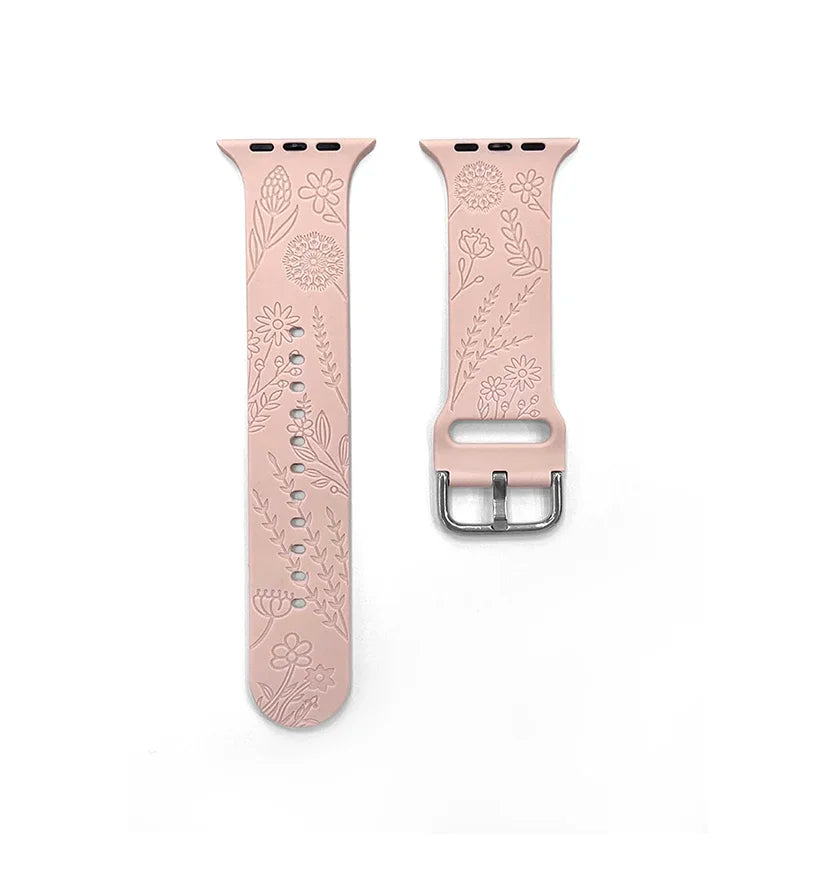 Engraved Silicone Solo Loop Band for Apple Watch Ultra, Series 9–1