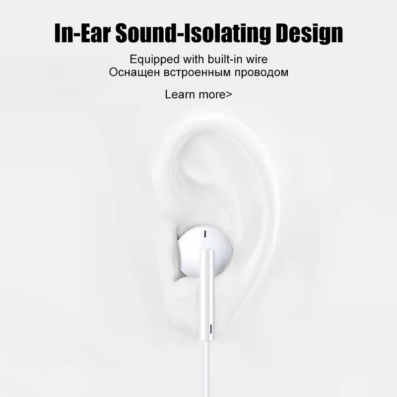 3.5mm Wired Stereo Earbuds Compatible with iPhone, iPad, Laptops & More