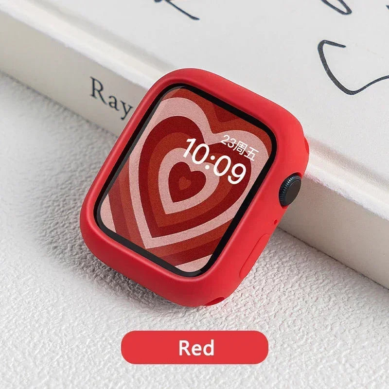Silicone Bumper Case for Apple Watch Series 6β10 SE 42β46mm Protective Cover