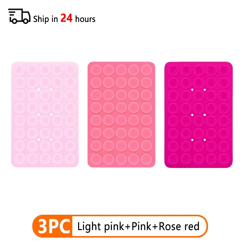 3Pcs Double-Sided Silicone Suction Cup Phone Stand for Hands-Free Selfies & Videos