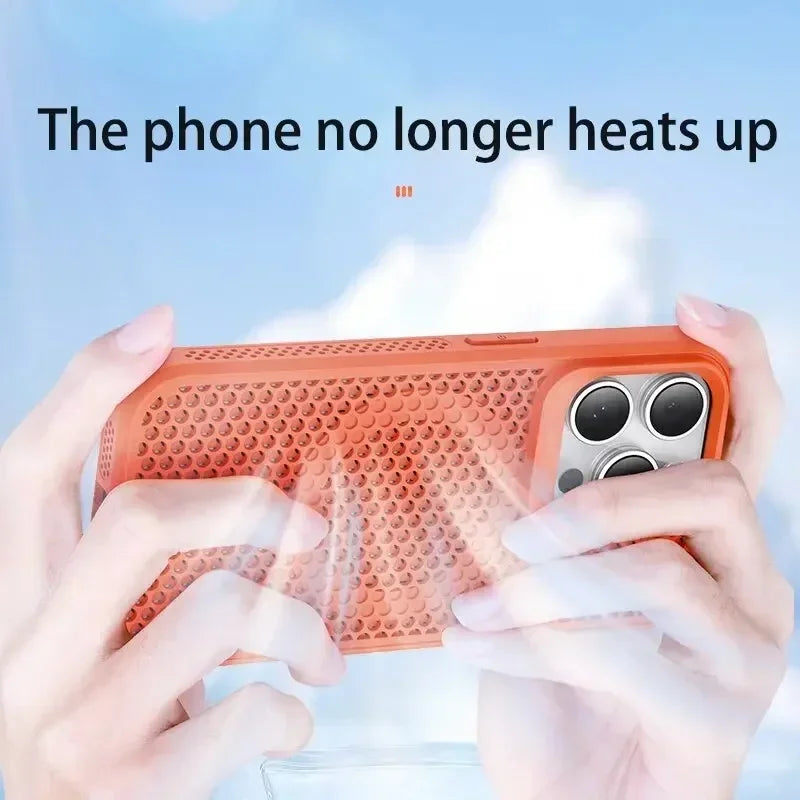 Cooling Magnetic Case for iPhone 16/15 Pro Max Plus – MagSafe Compatible