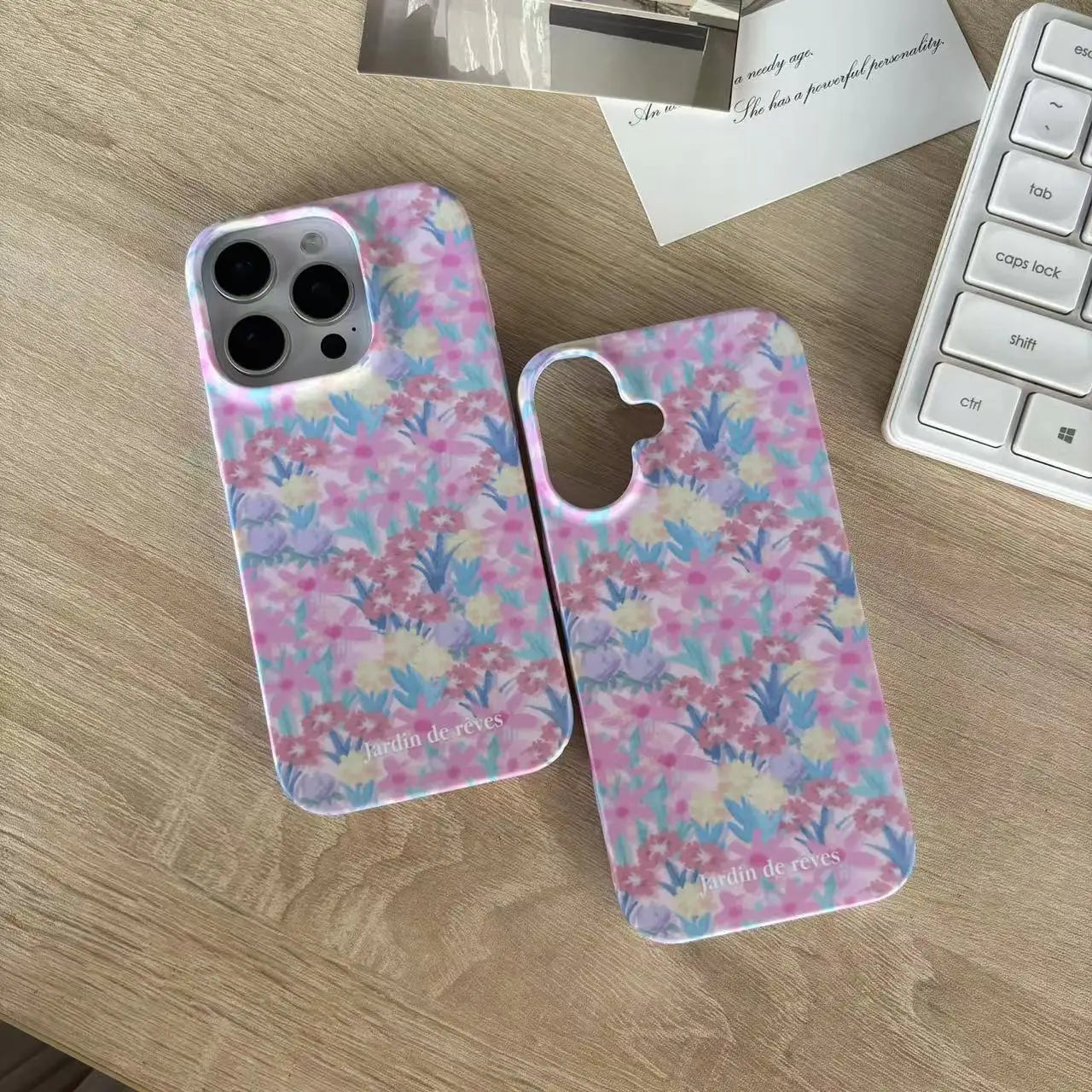 Floral Oil Painting Matte Case for iPhone 12–16 Pro Max