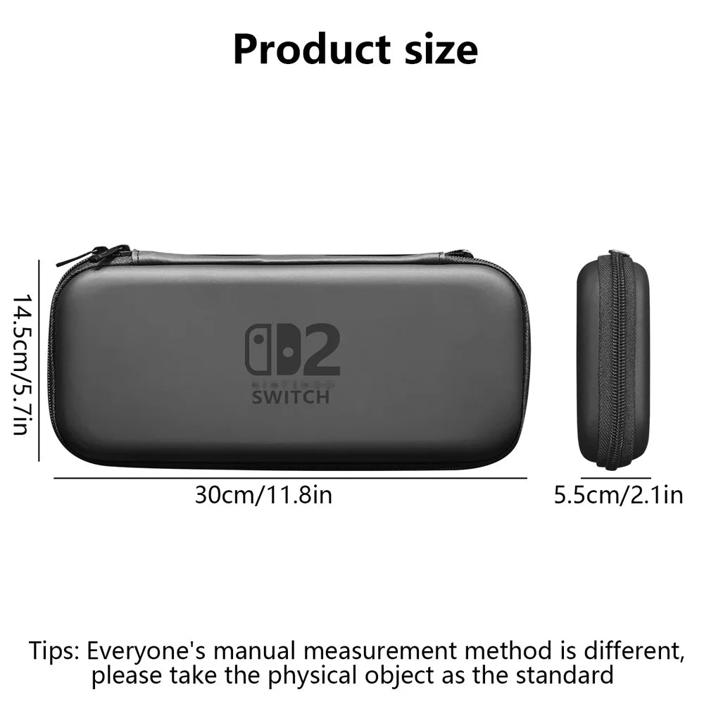 Slim Waterproof Travel Case for Switch 2 (2025) – EVA Hard Shell Storage Bag