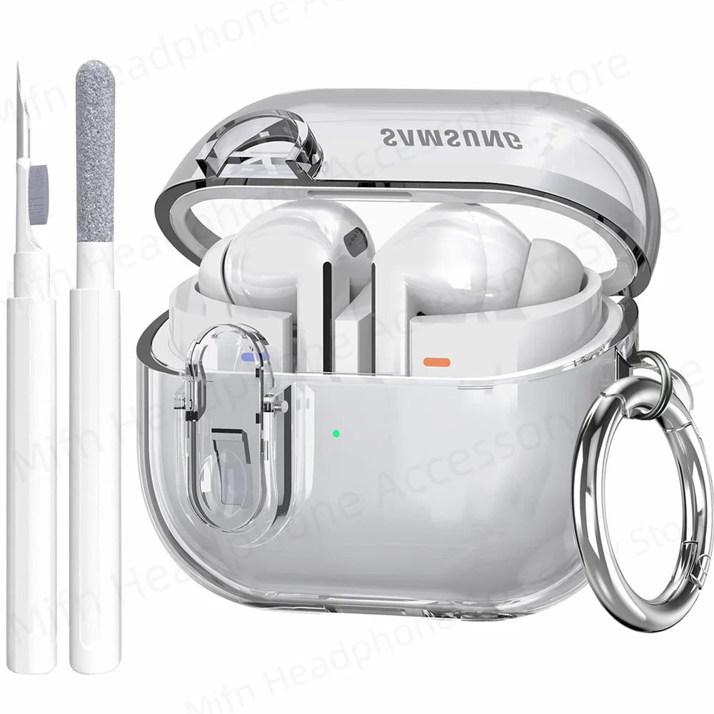 2024 Transparent Lock Case with Cleaning Kit for Galaxy Buds 3 / Buds3 Pro