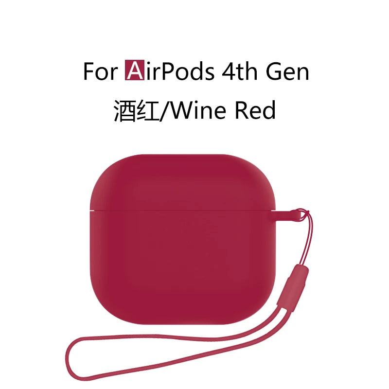 Silicone Case with Lanyard for AirPods 4 (2024) with Active Noise Canceling