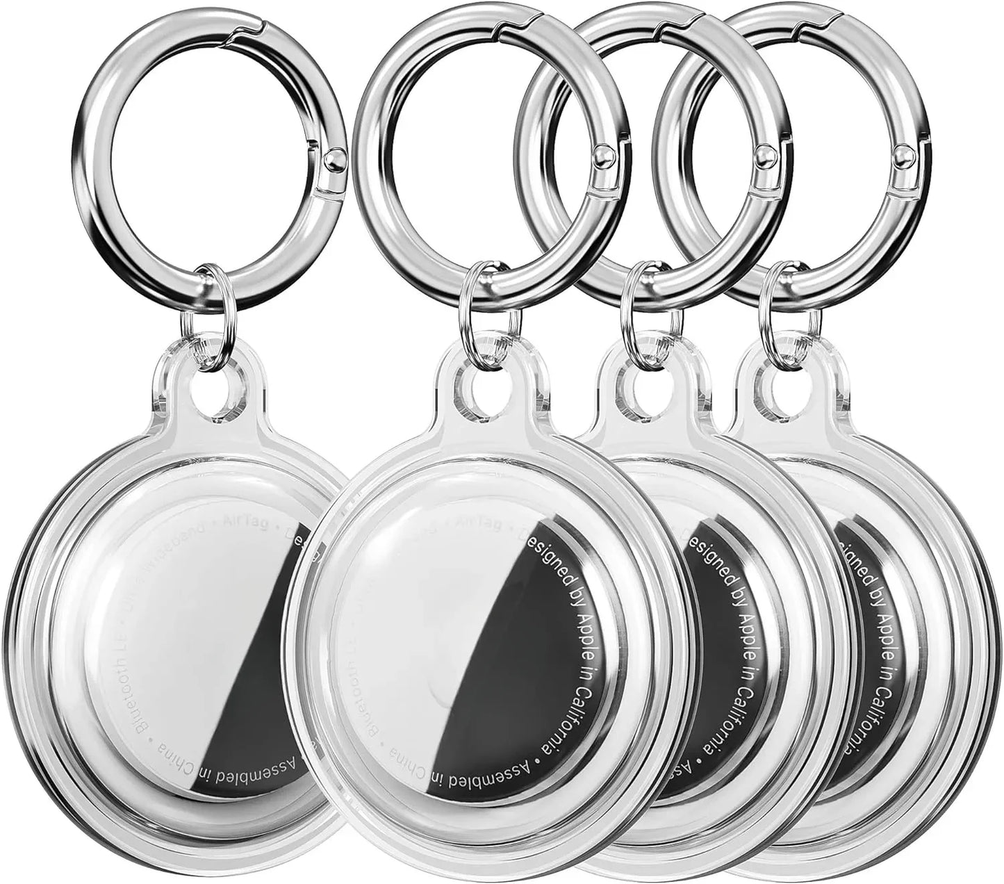 4/8/6 Pack Waterproof AirTag Keychain Case for Pet Collars & Key Rings