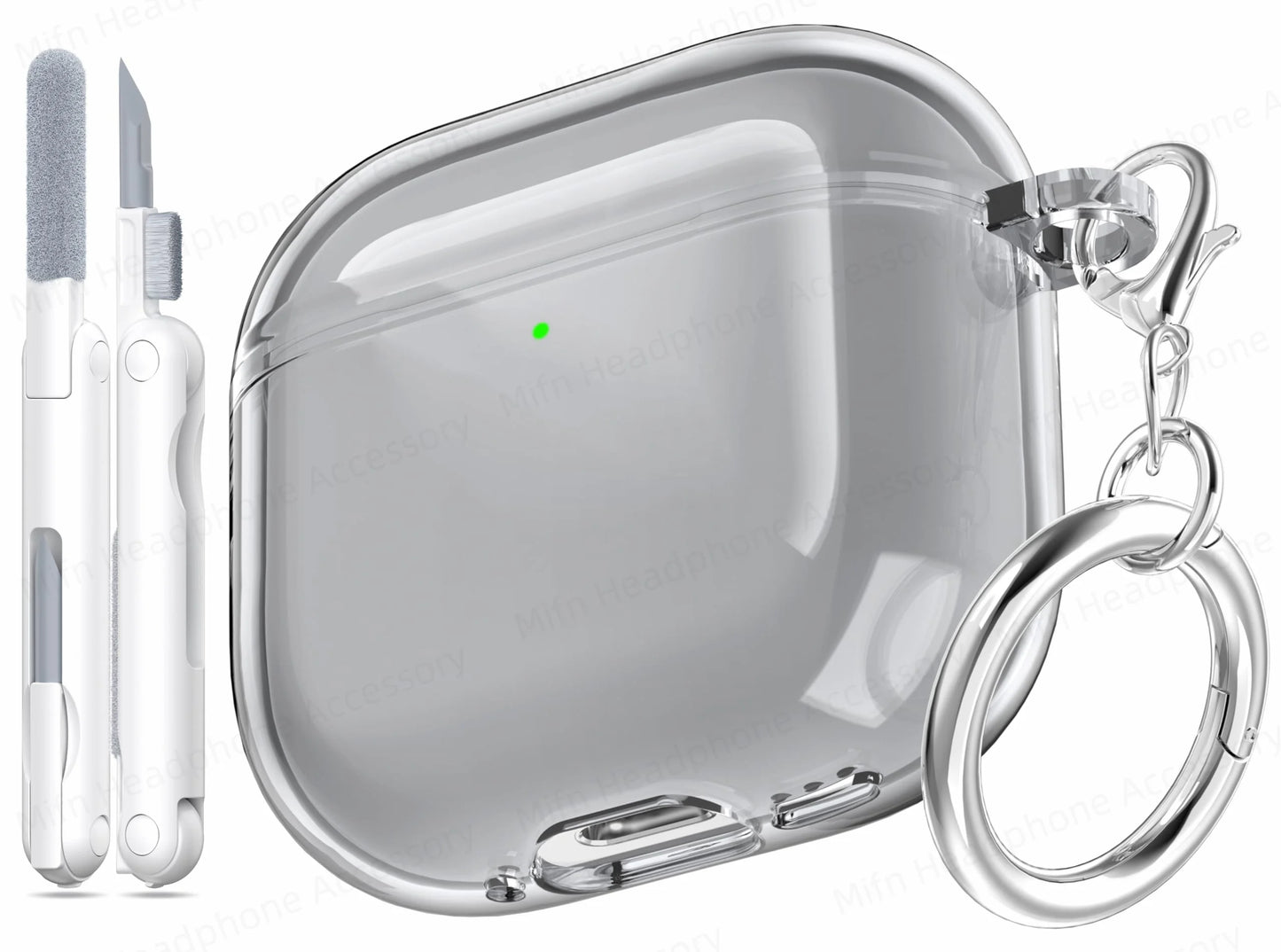 Electroplated Transparent Case for AirPods 4 – Shockproof Protective Cover