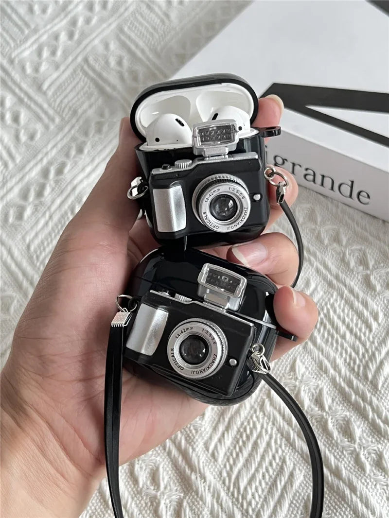 Vintage Camera Silicone Case for AirPods 1 2 3 & Pro – Retro Protective Cover