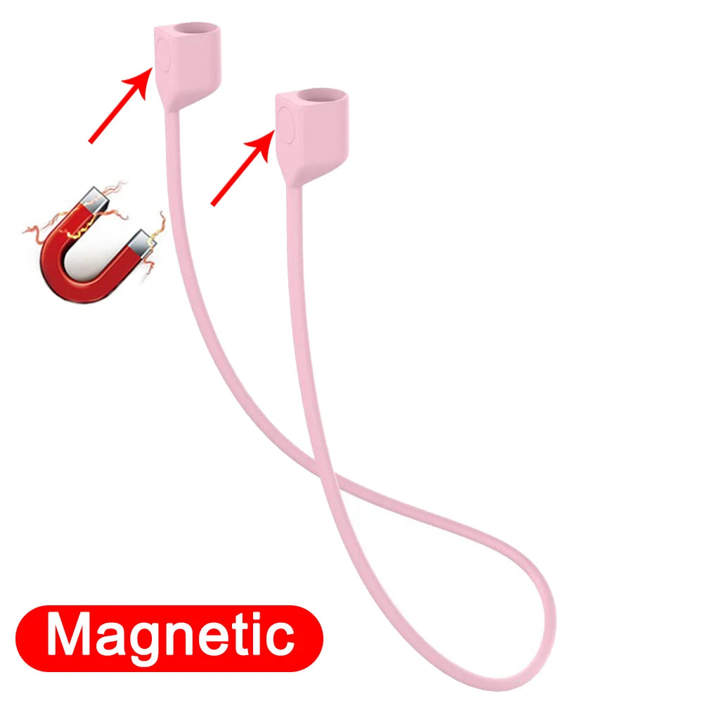 Soft Silicone Magnetic Anti-Lost Strap for AirPods Pro 1 2 3 Earphones