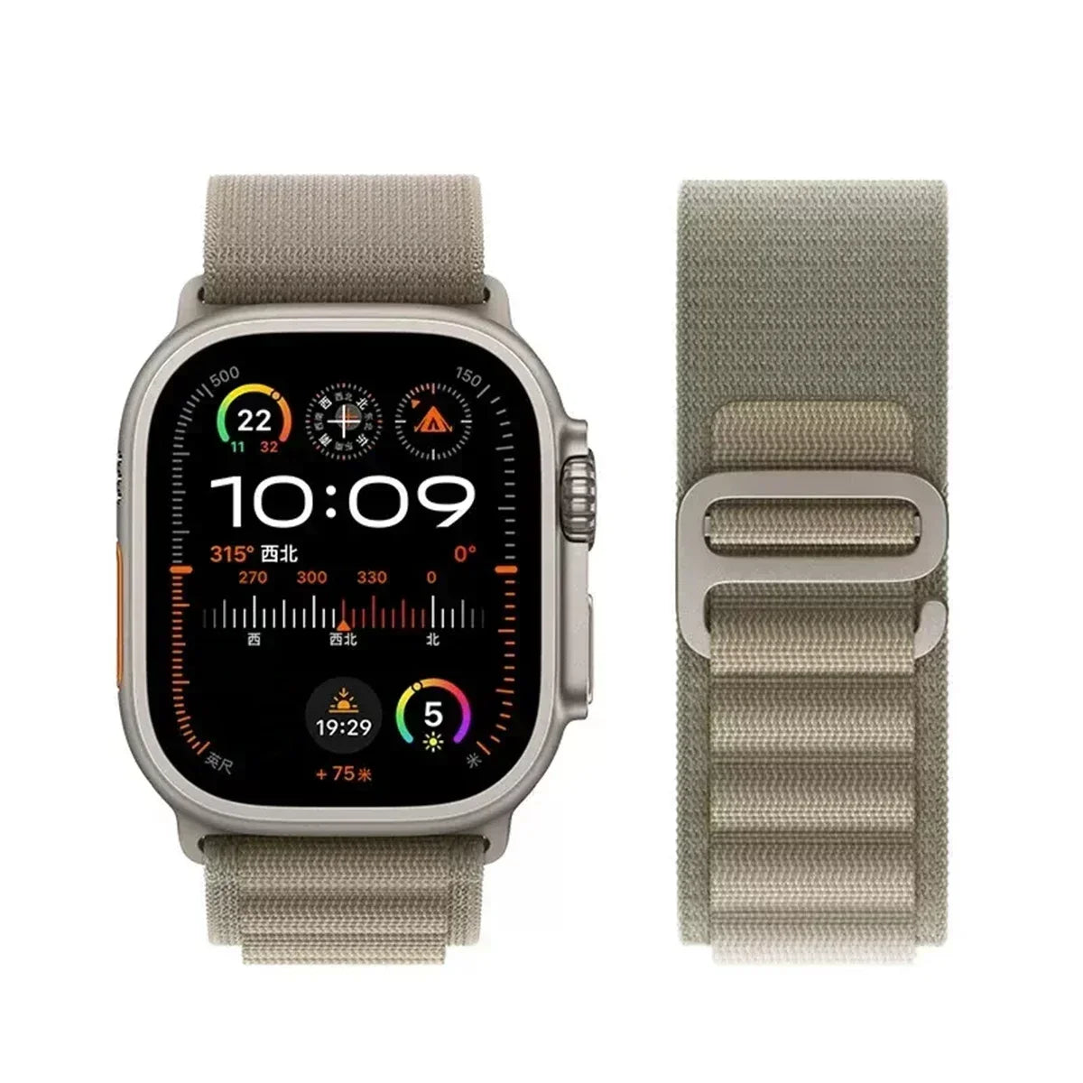 Alpine Nylon Strap for Apple Watch Bands 38-49mm - Ultra 2 Series 9 SE