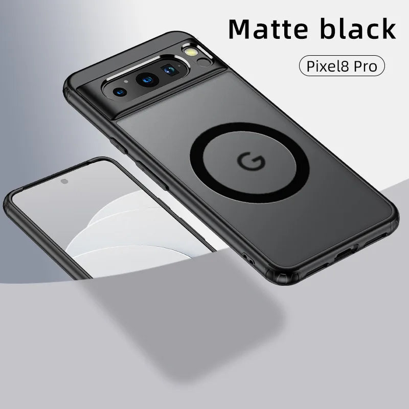 2025 Magnetic Matte Case for Pixel 9 Pro 8 7A 8A 7 Wireless Charging