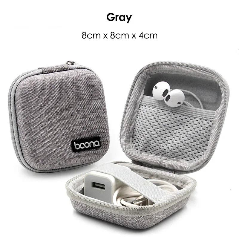 Mini Hard Shell Storage Case for Earphones, Chargers & USB Drives