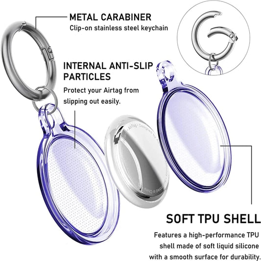 Waterproof Soft Keychain Holder Case for Apple AirTag – Anti-Lost Pet Cover