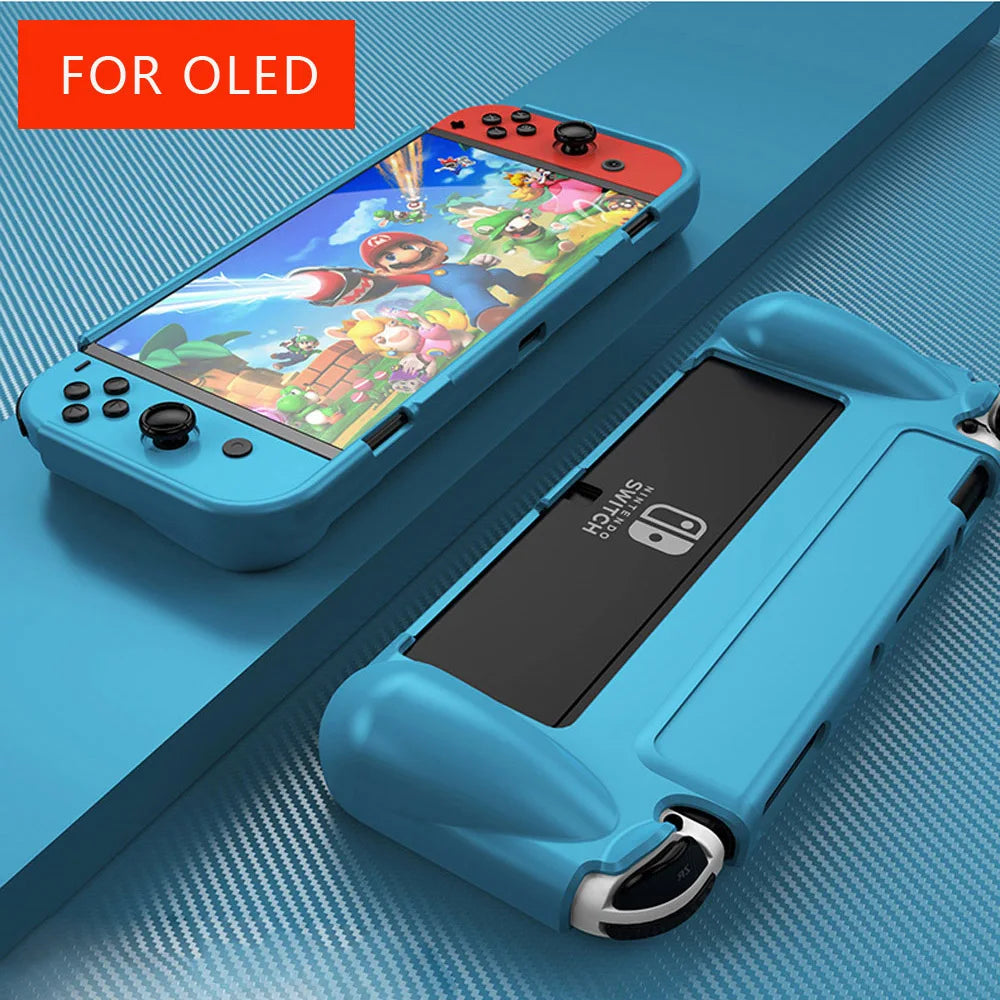 Shockproof TPU Case for Nintendo Switch OLED – Silicone Back Protective Shell