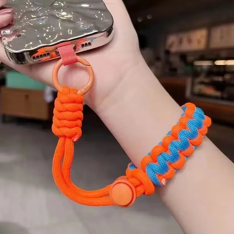 Handwoven Adjustable Phone Lanyard Strap β Anti-Drop Outdoor Wrist Rope