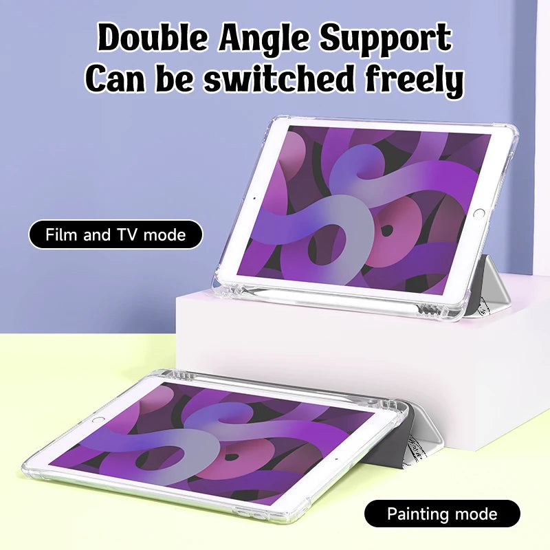 Sketch Heart iPad Case with Pen Holder β Fits 9.7", Mini 4/5, Air 4/5 10.9"