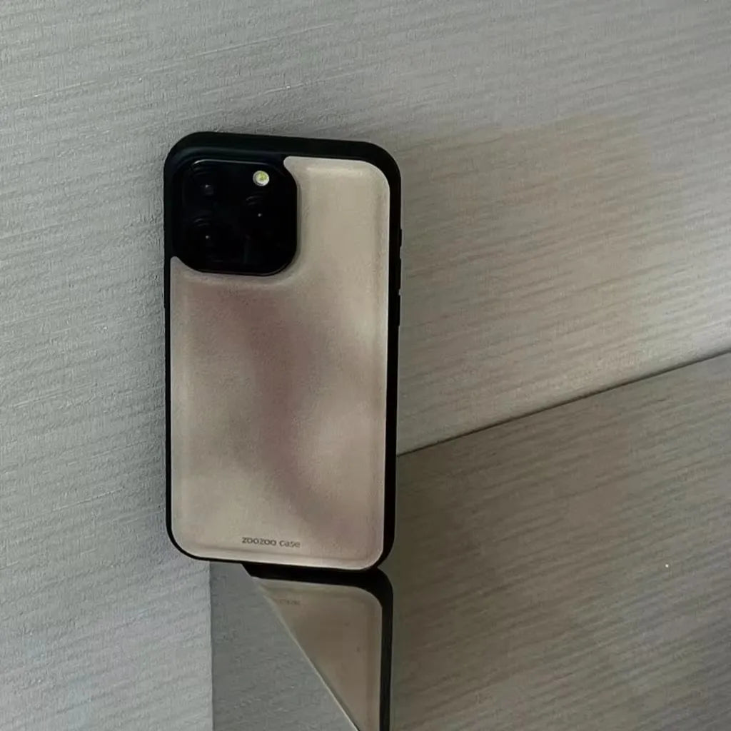 Retro Brown Gradient Leather Shockproof Case for iPhone 11–16 Pro Max