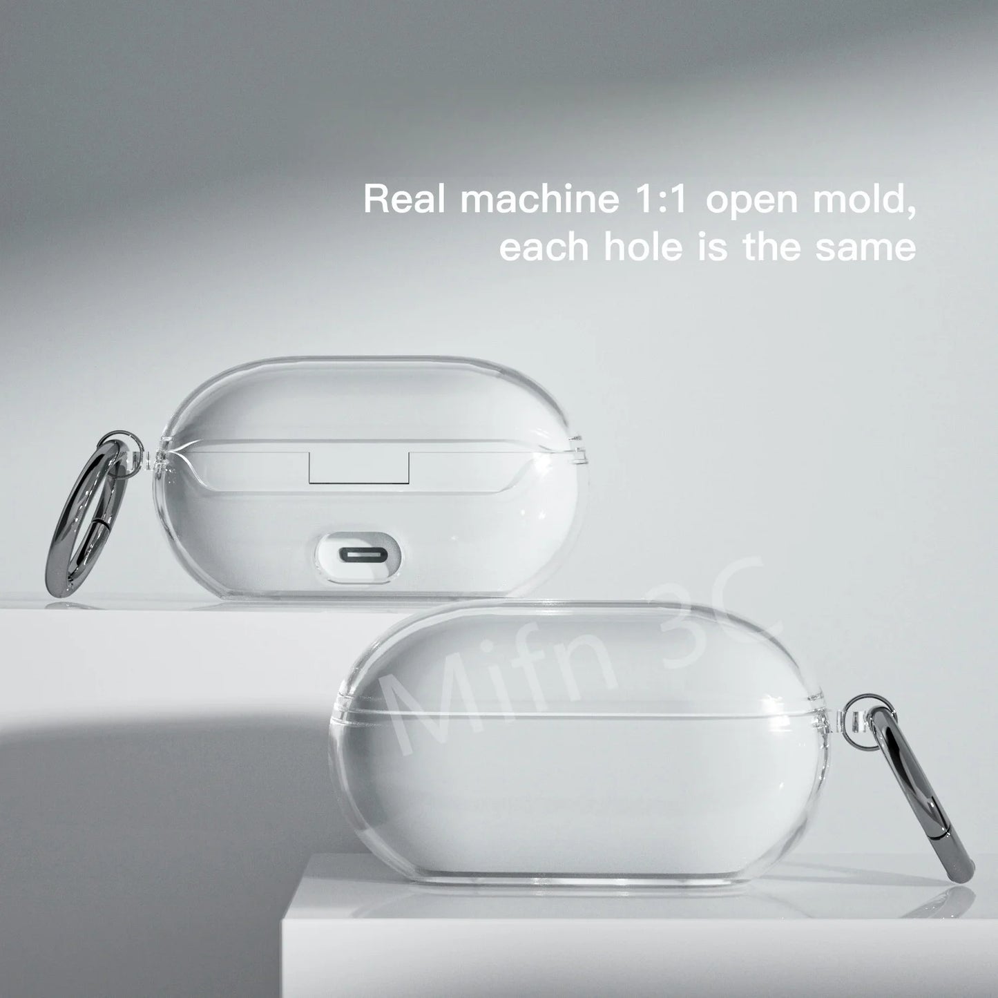 Transparent Protective Case with Keyring for Beats Solo Buds Earbuds 2024