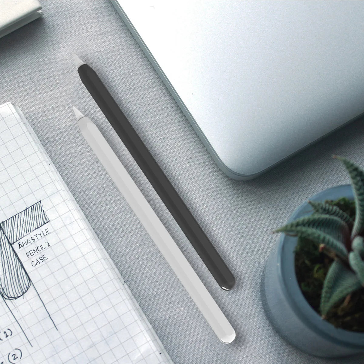 2-Pack Ultra-Thin Silicone Case for Apple Pencil Pro & 2nd Gen