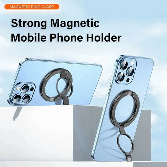 Magnetic Ring Phone Stand Alloy Foldable Removable Holder for iPhone 15 14 13 12