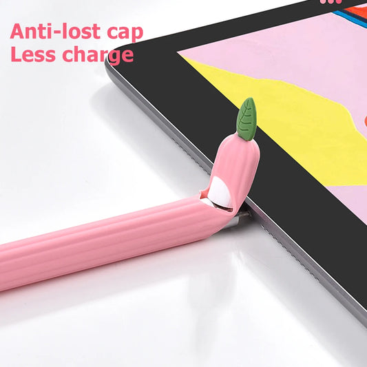 Cute Vegetable Silicone Case for Apple Pencil 1st & 2nd Gen Protective Sleeve