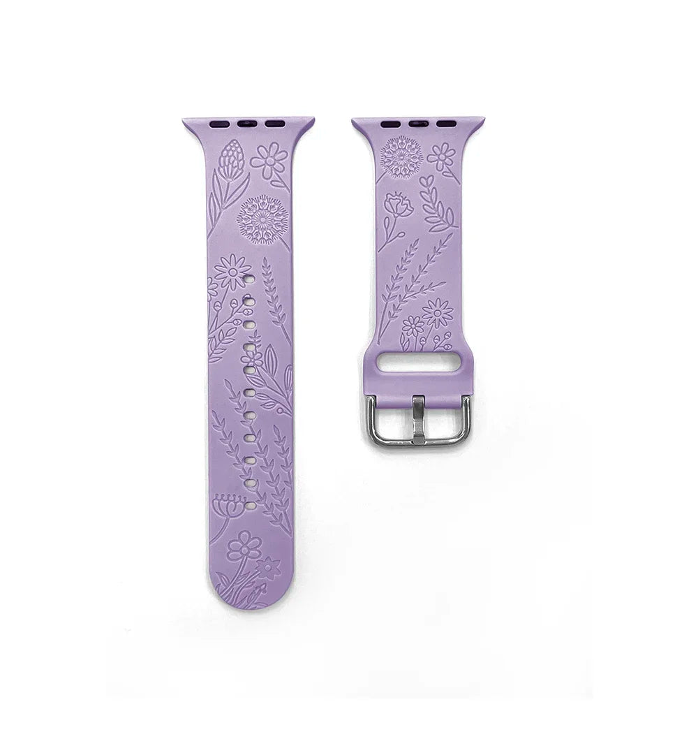 Engraved Silicone Solo Loop Band for Apple Watch Ultra, Series 9–1