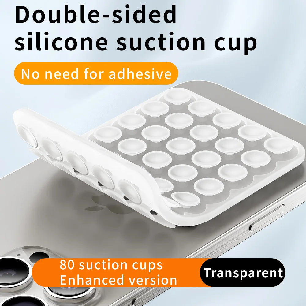 Double-Sided Silicone Suction Pad for Phones – Adhesive Rubber Mount