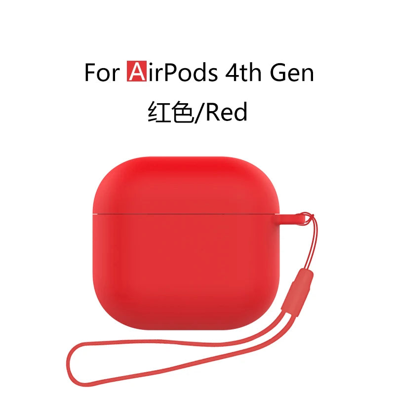 Silicone Case with Lanyard for AirPods 4 (2024) with Active Noise Canceling