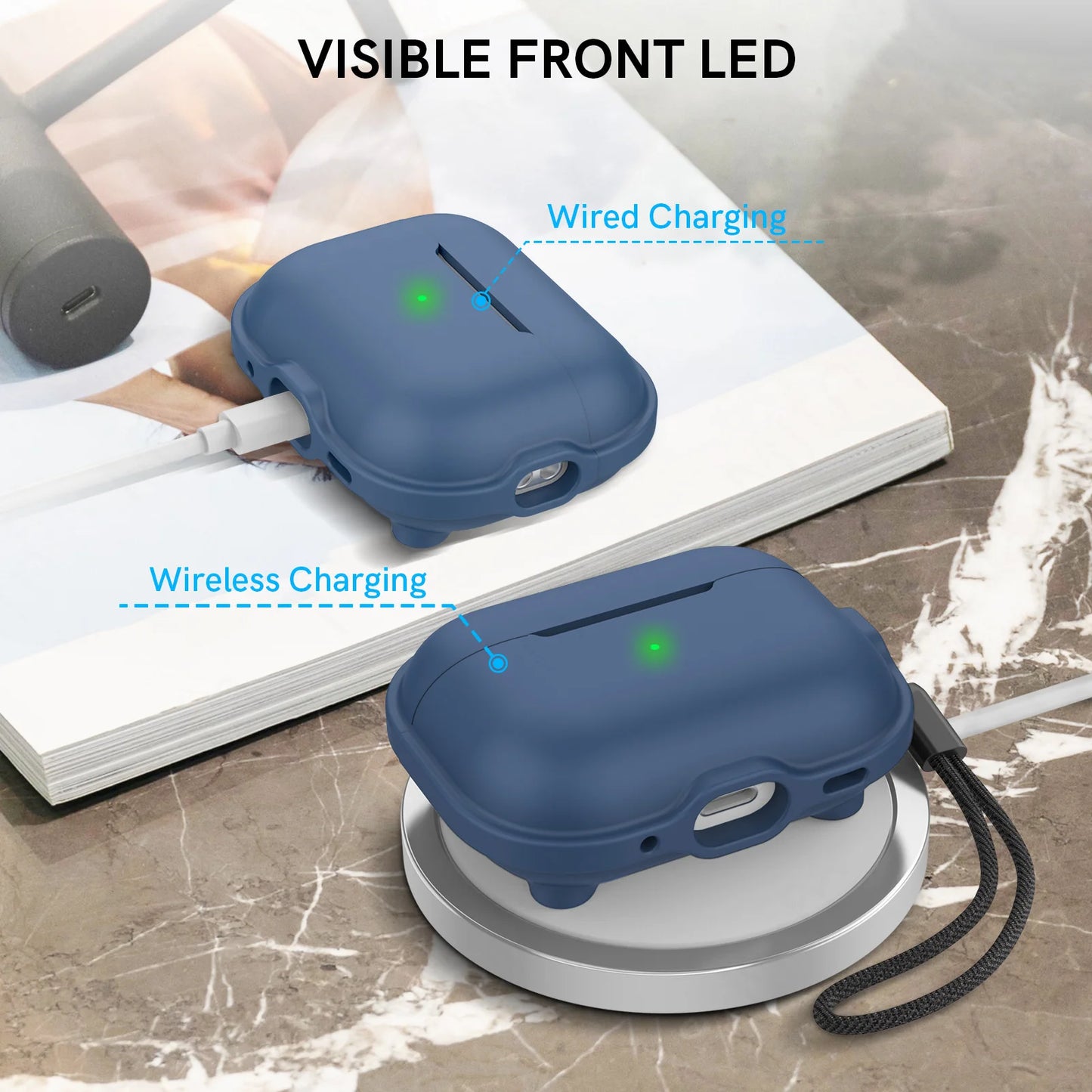 MagSafe Magnetic Soft Protective Cover for AirPods Pro 2 Charging Case