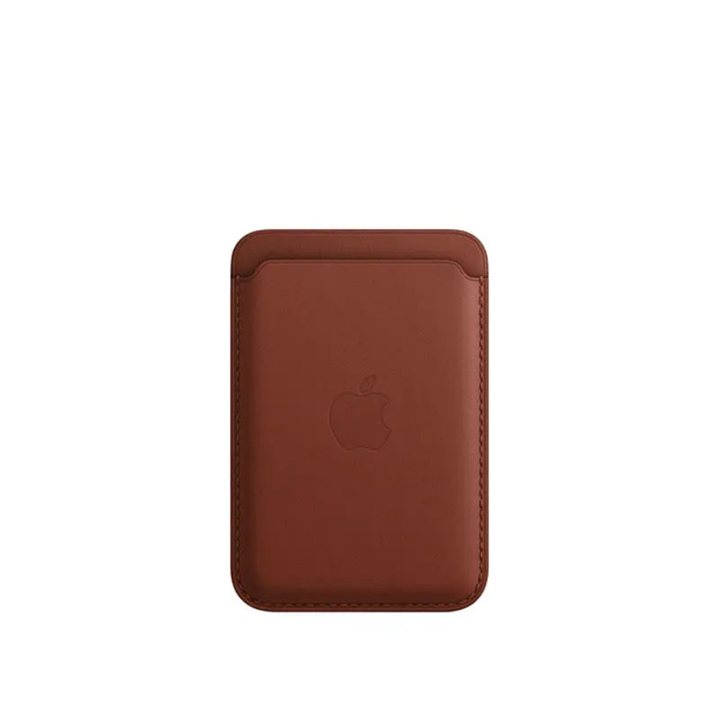 Leather MagSafe Case with Magnetic Card Holder for iPhone 12-16 Pro Max