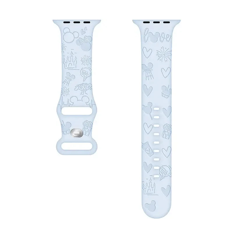 Engraved Silicone Solo Loop Band for Apple Watch Ultra, Series 9–1