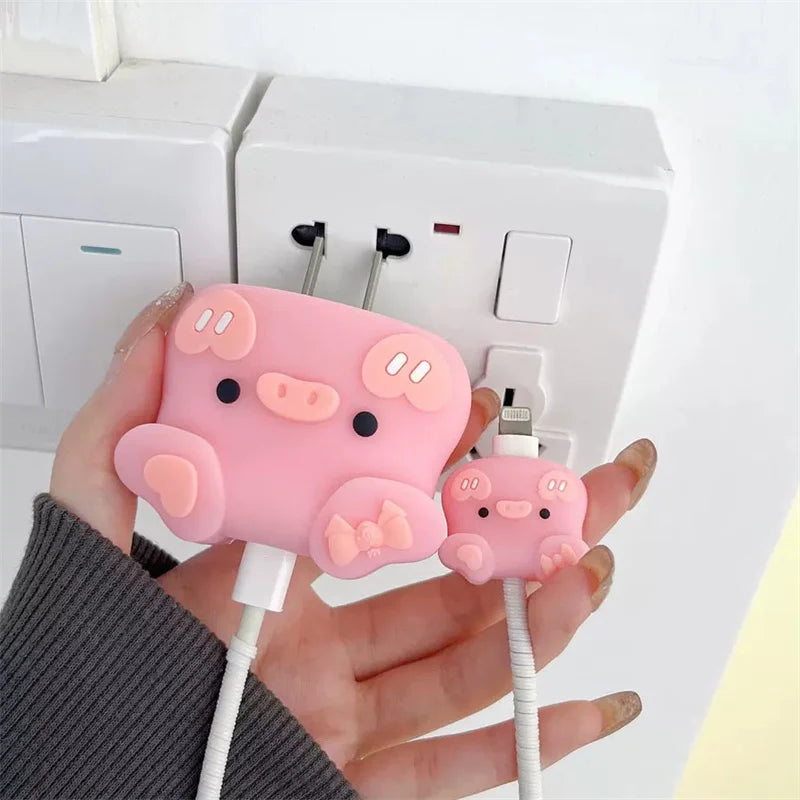 Korean Cute Game Console Silicone Charger Case for iPhone 18Wโ20W