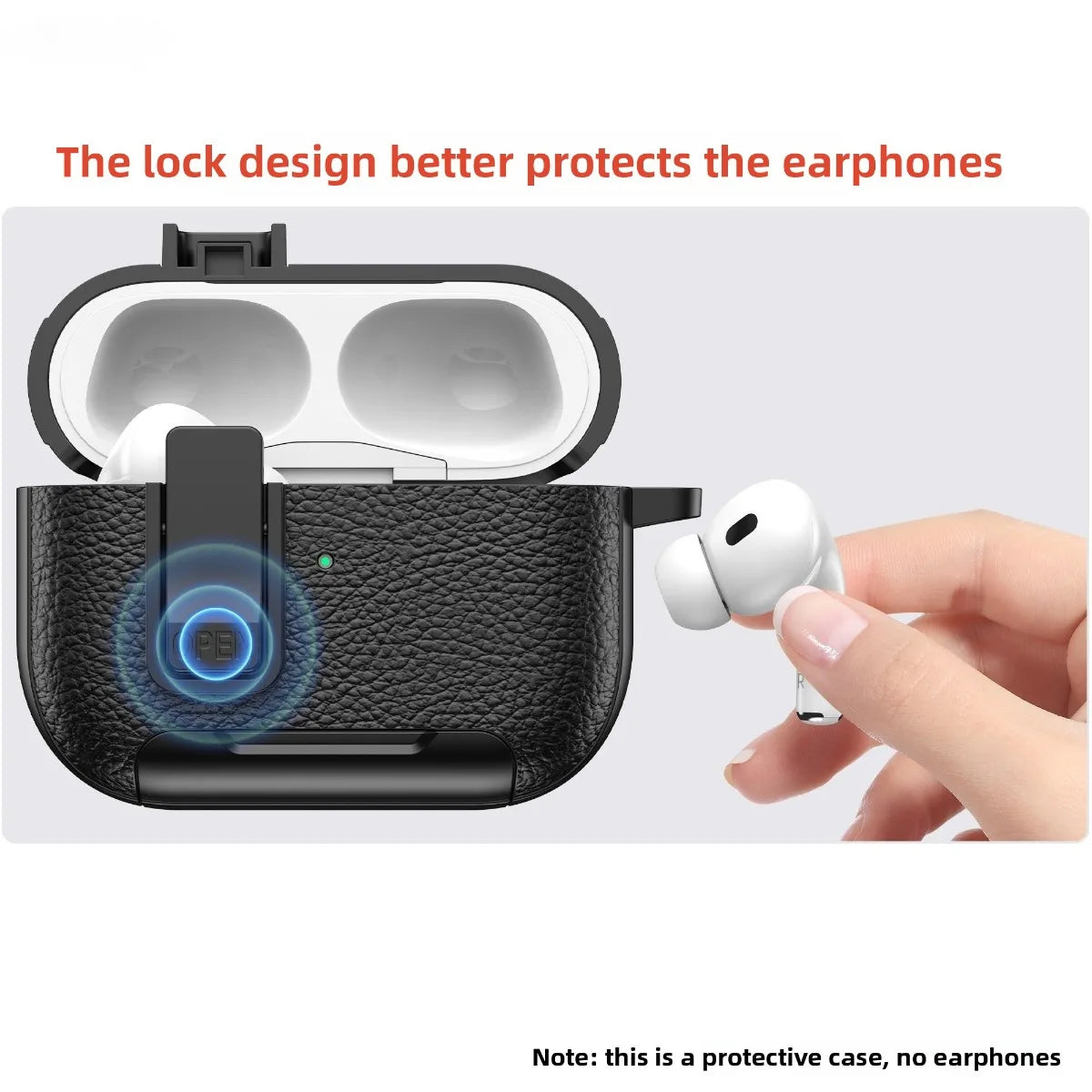 Shockproof Leather Protective Case with Bracket for AirPods Pro 2 & AirPods 4