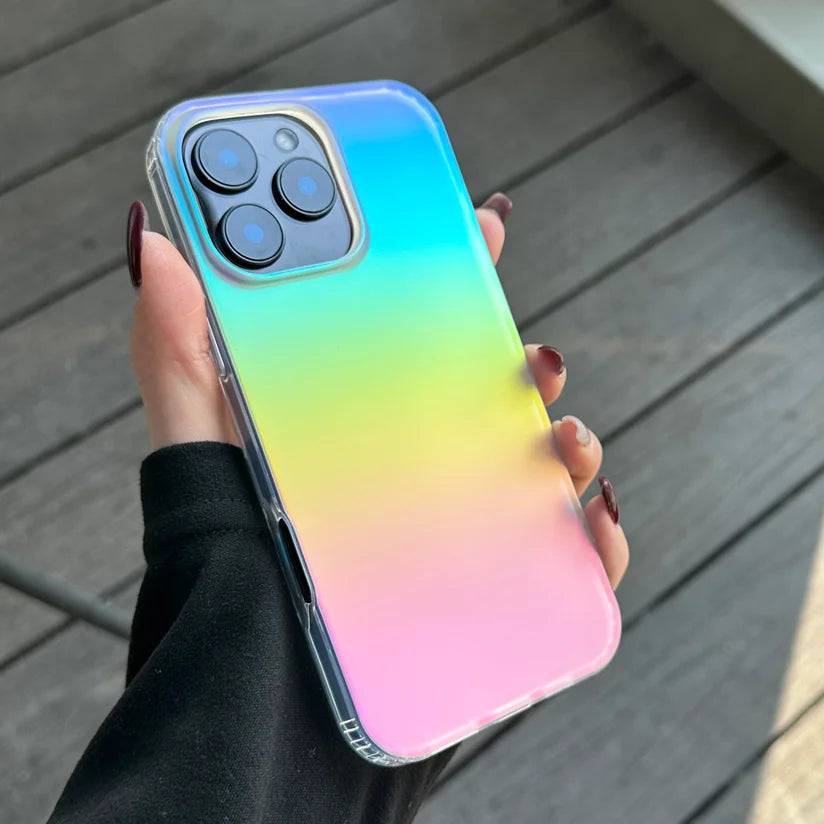Aurora Gradient Matte Case for iPhone 11–16 Pro Max – MagSafe Acrylic