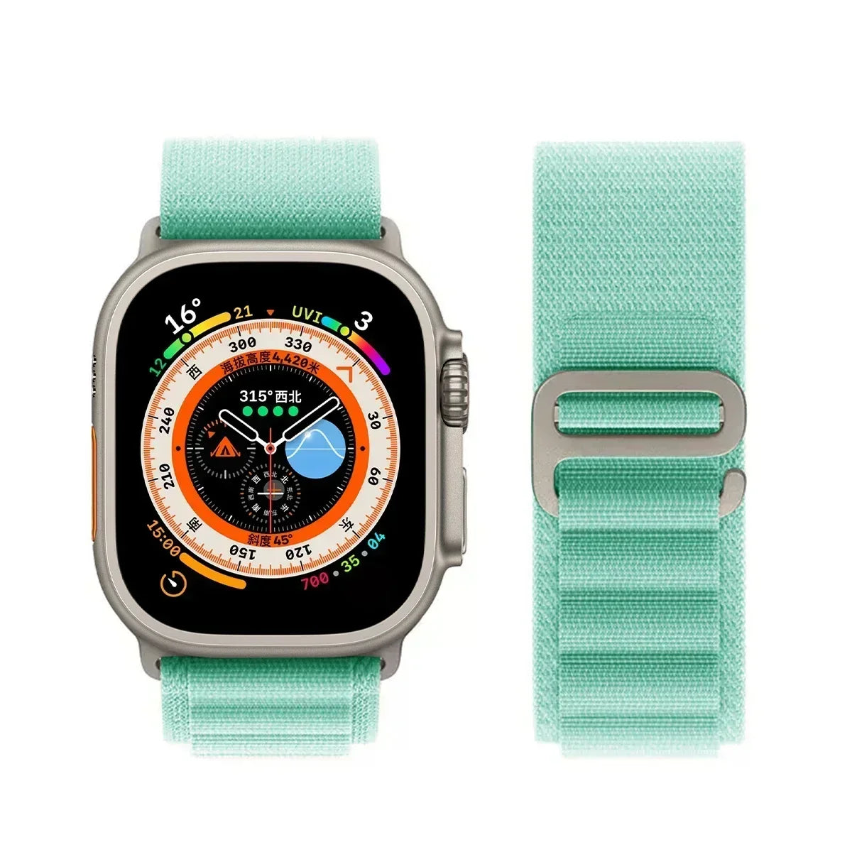 Alpine Nylon Strap for Apple Watch Bands 38-49mm - Ultra 2 Series 9 SE