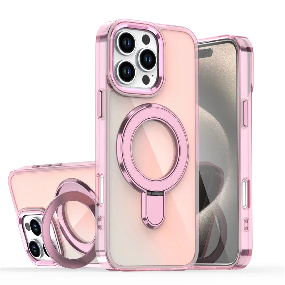 Luxury Laser Color Foldable Magnetic Stand Case for iPhone 11β16 Pro Max