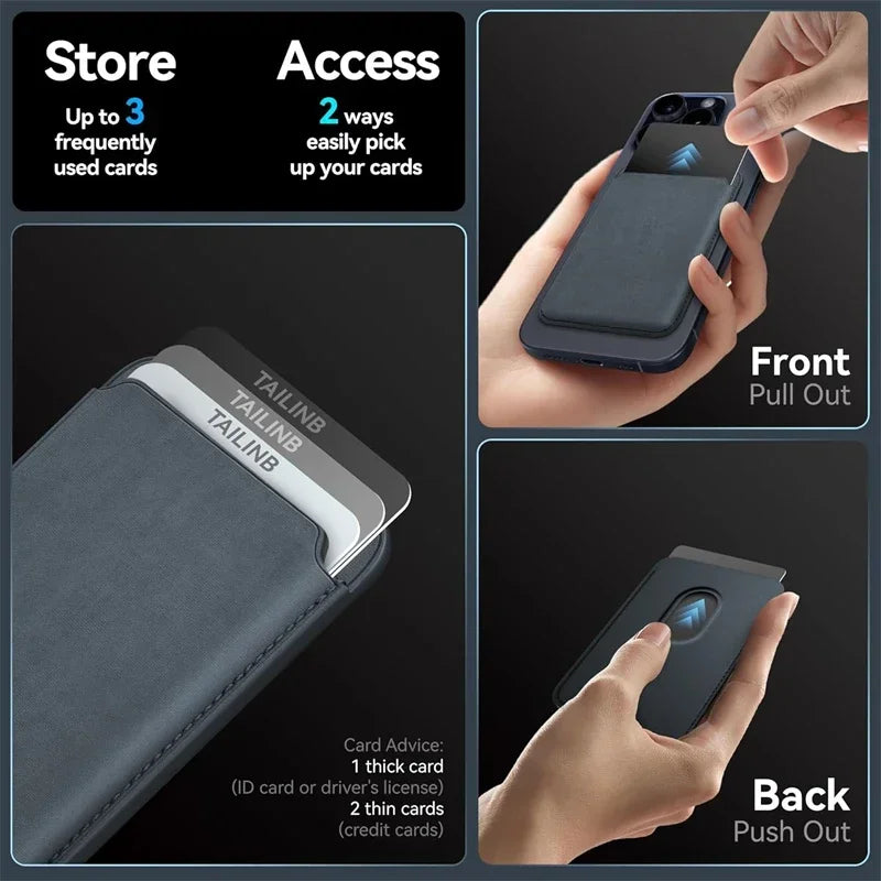 MagSafe Wallet Stand for iPhone 15 14 13 – Magnetic Card Holder