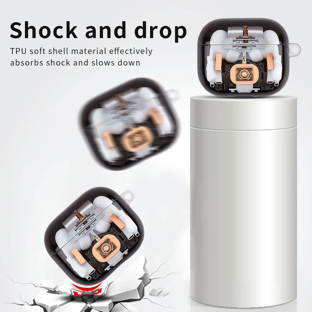 Mechanical Armor Case for AirPods Pro 2/3/1 – Camera-Inspired Protective Cover