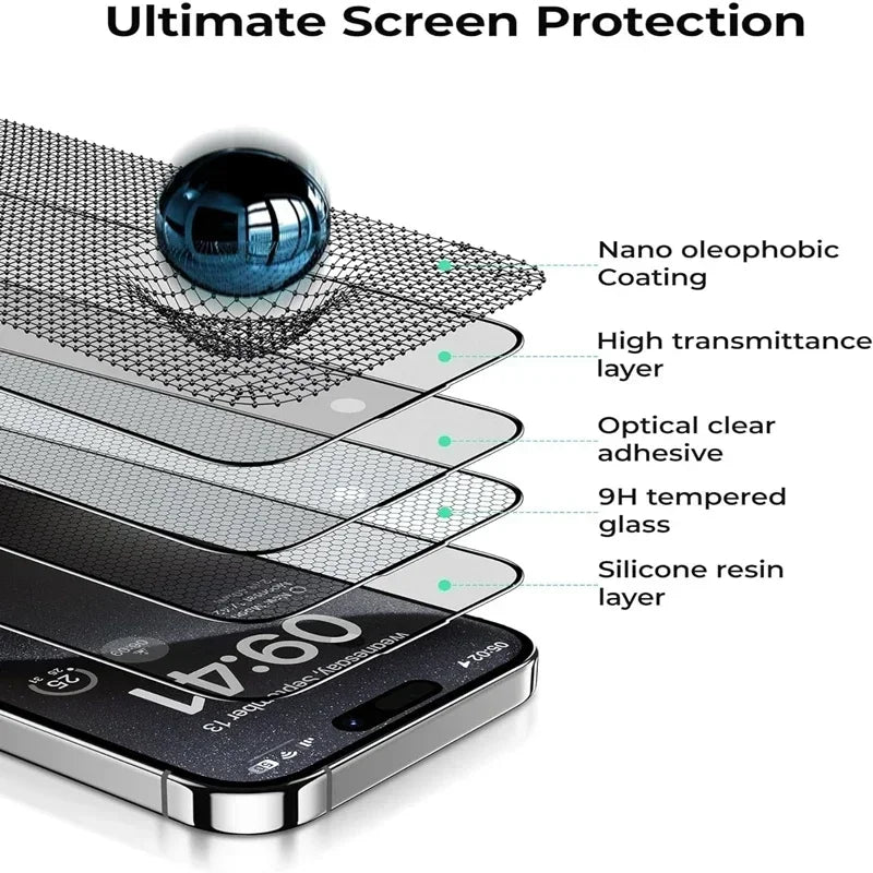 3-Pack Matte Screen Protectors for iPhone 11–16 Pro Max – Dust-Free Install