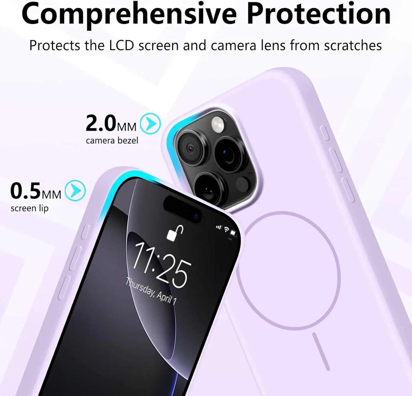 MagSafe Silicone Case with Lanyard for iPhone 11β14 Plus & Pro Max