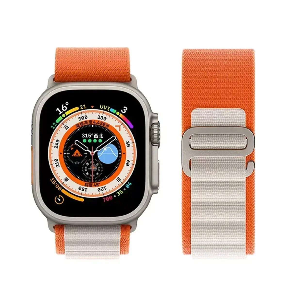 Alpine Nylon Strap for Apple Watch Bands 38-49mm - Ultra 2 Series 9 SE