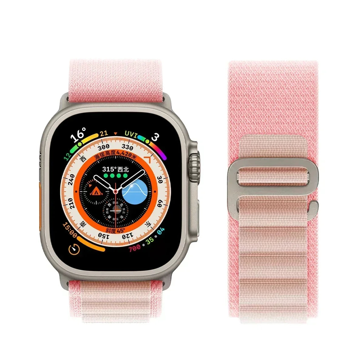 Alpine Nylon Strap for Apple Watch Bands 38-49mm - Ultra 2 Series 9 SE