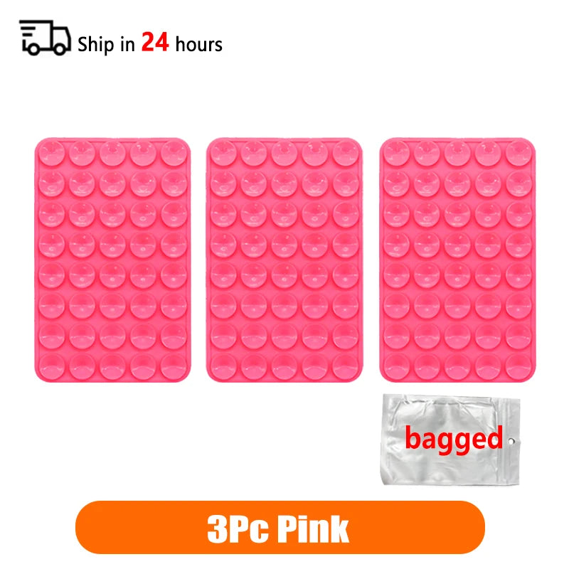 3Pcs Double-Sided Silicone Suction Cup Phone Stand for Hands-Free Selfies & Videos