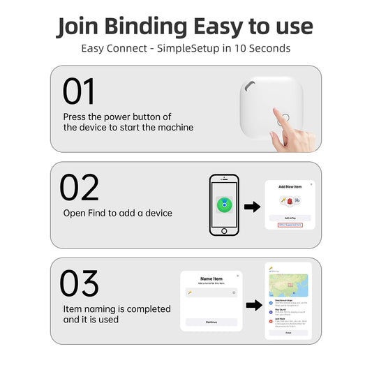 Smart Mini Tag Tracker for Apple Find My | Bluetooth Anti-Loss AirTag Device