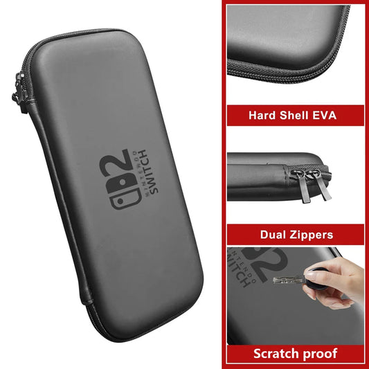 Slim Waterproof Travel Case for Switch 2 (2025) – EVA Hard Shell Storage Bag